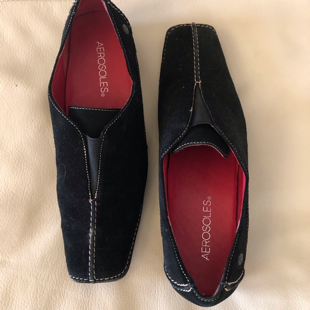 Aerosoles Black Suede Shoes